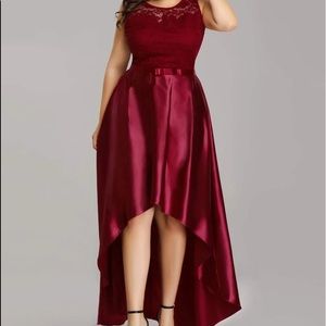 COPY - Ever-Pretty High Low Lace & Satin Party Dress